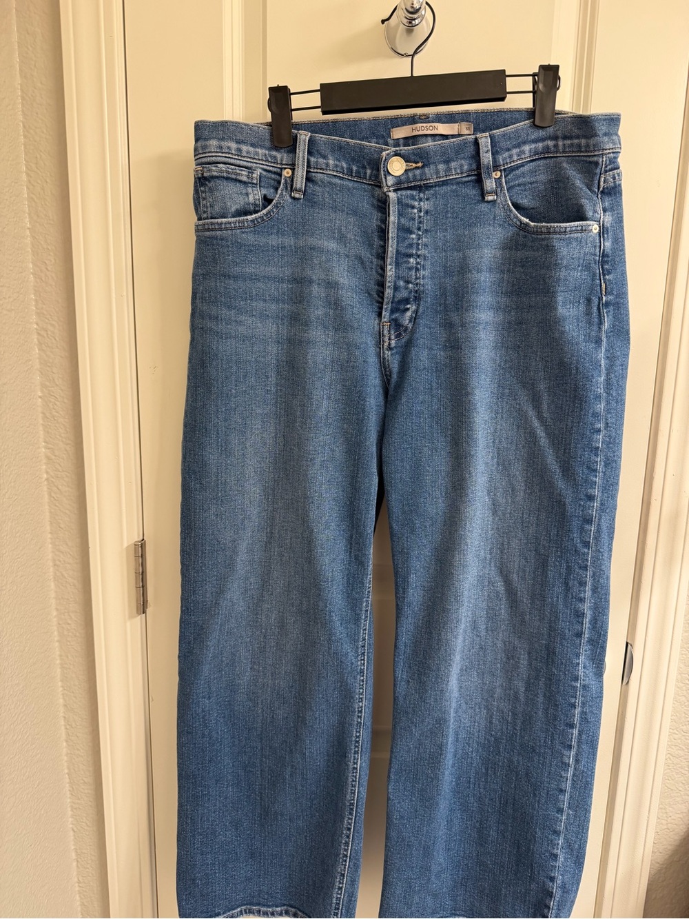 Hudson Jeans Rosie Relaxed Straight-Leg Jeans - Medium Blue